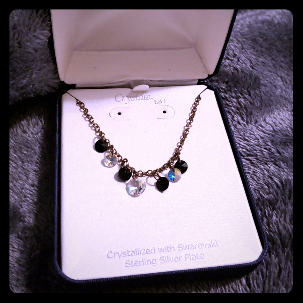 Swarovski Sterling Silver Plated necklace NWT